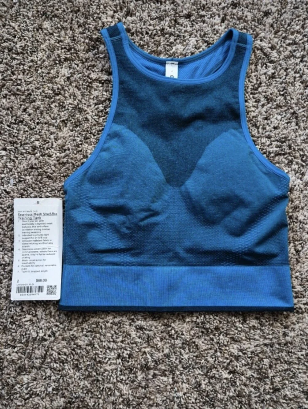 Lululemon Seamless Mesh Shelf Bra Training Tank NWT